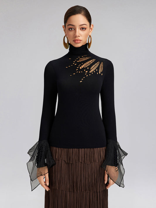 Kesik Streç File Noktalı Üst