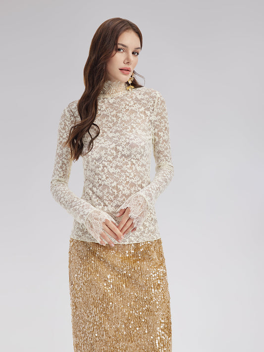 Fransız Dantelli Kazak Üst